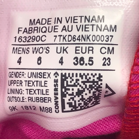 NEW Converse CTAS OX Active Fuchsia - Picture 7 of 7